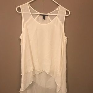 White Gauze Sleeveless top